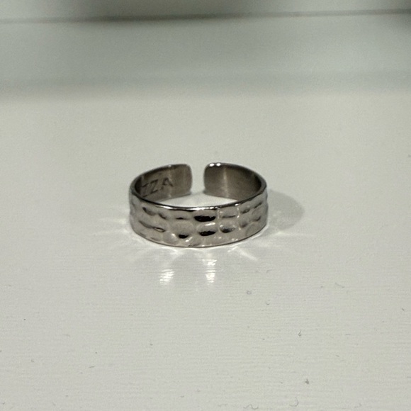 Orezza Silver Textured Men's Rings Set - Picture 4 of 9